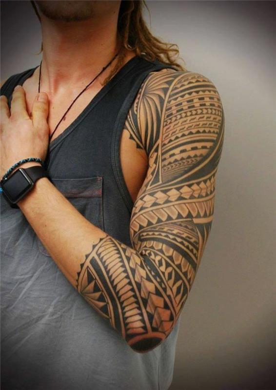 βραχίονα μαορί τατουάζ tribal tattoo