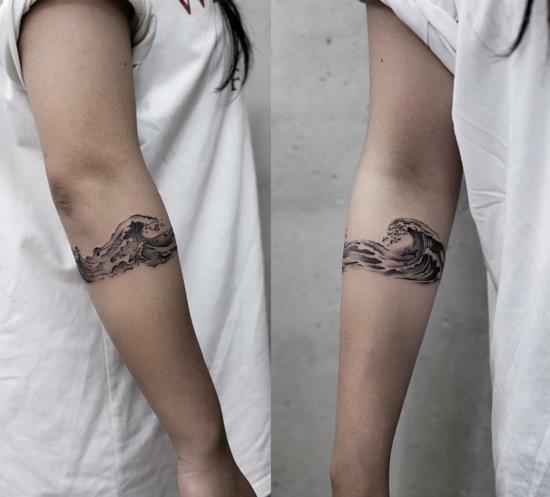 βραχιόλι τατουάζ Zunami μοτίβο blackwork