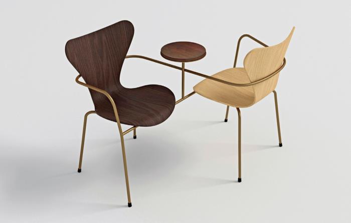 arne jacobsen σχεδιασμός καρέκλας neri & amp; χου