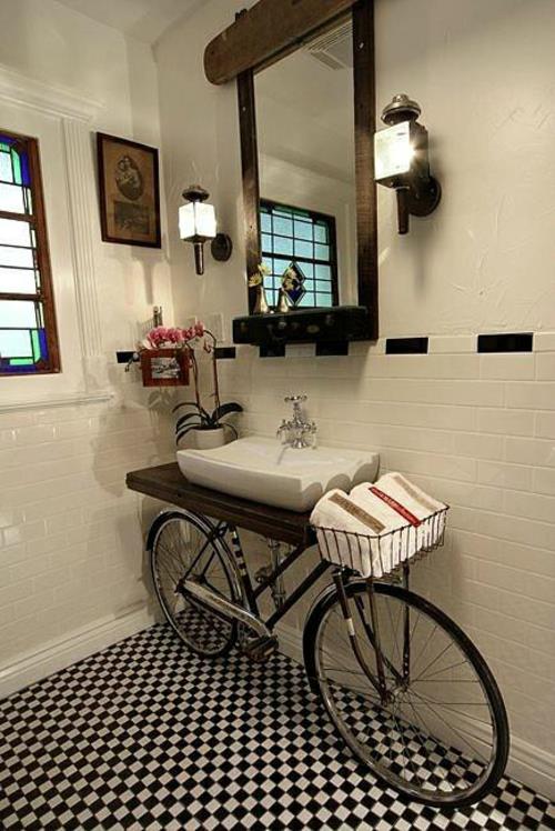 ελκυστικός σχεδιασμός μπάνιου αυθεντικός νεροχύτης ποδηλάτου