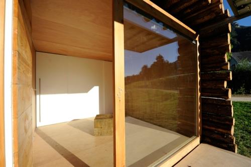 ελκυστικά σχέδια ξύλινων σπιτιών προκατασκευασμένα παράθυρα πρόσοψης από ξύλο από γυαλί