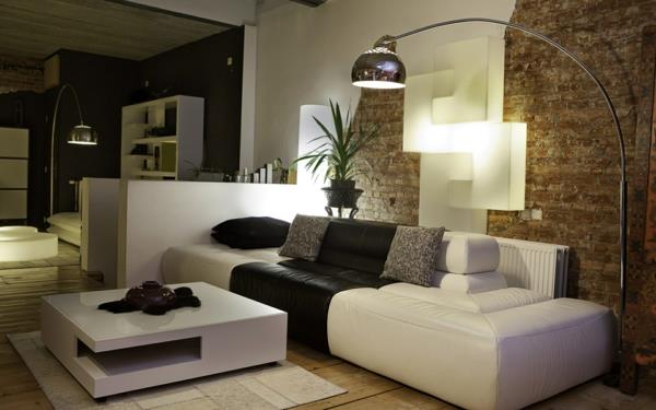 ελκυστικός σχεδιασμός τοίχου λαμπτήρας δαπέδου λαμπερός σαλόνι καναπές τοίχοι χρώματα σαλόνι