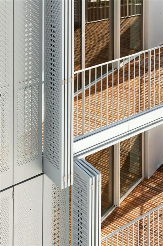 εξωτερική αρχιτεκτονική μπαλκόνι πλευρά ιδιωτικότητας σύγχρονη οθόνη