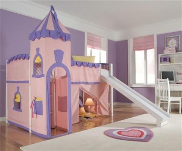 ασυνήθιστες ιδέες σχεδιασμού κρεβατιών παιδικό δωμάτιο κάστρο