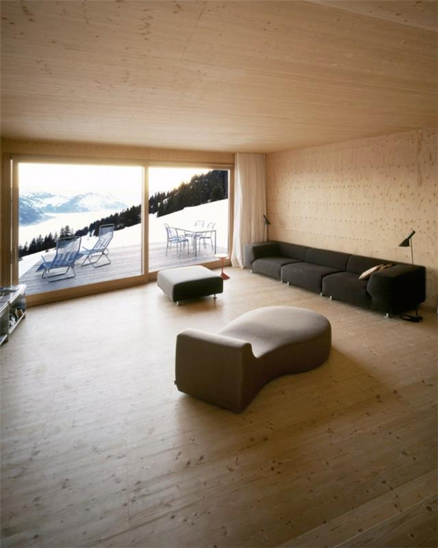 εξαιρετικές εξοχικές κατοικίες bergen alps ελβετία ελαφρύ ξύλο μινιμαλιστικό εσωτερικό σχέδιο