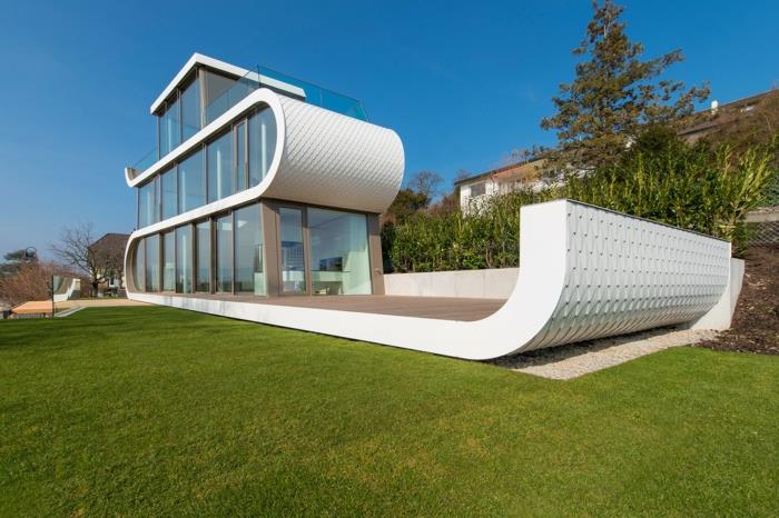 εξαιρετικές εξοχικές κατοικίες η Ελβετία κυματίζει σύγχρονες αρχιτεκτονικές οργανικές μορφές