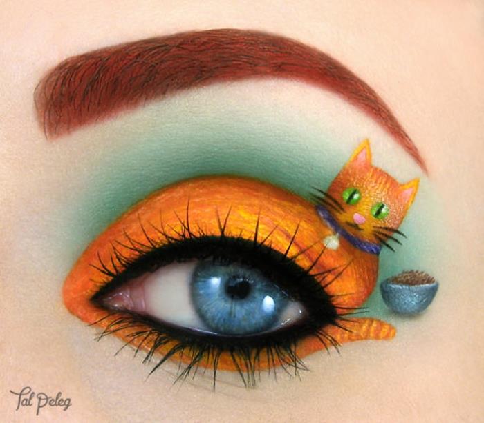 μακιγιάζ μακιγιάζ ματιών Tal Peleg πορτοκαλί γάτα