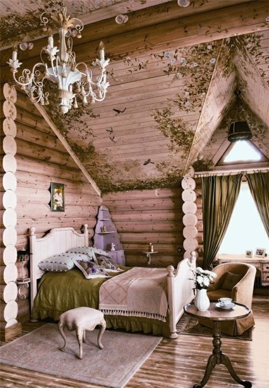 υπνοδωμάτιο σχεδιασμός φανταχτερό κρεβάτι ξύλο εσωτερικό