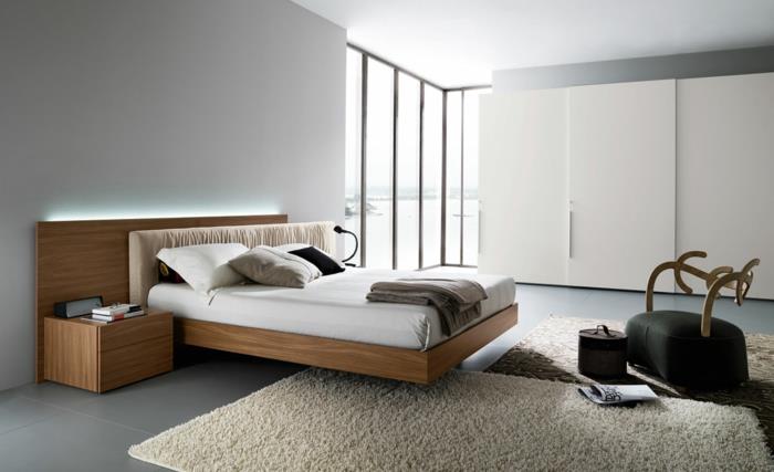 φανταχτερά κρεβάτια πλωτό κρεβάτι μοντέρνου σχεδιασμού υπνοδωμάτιο decosee