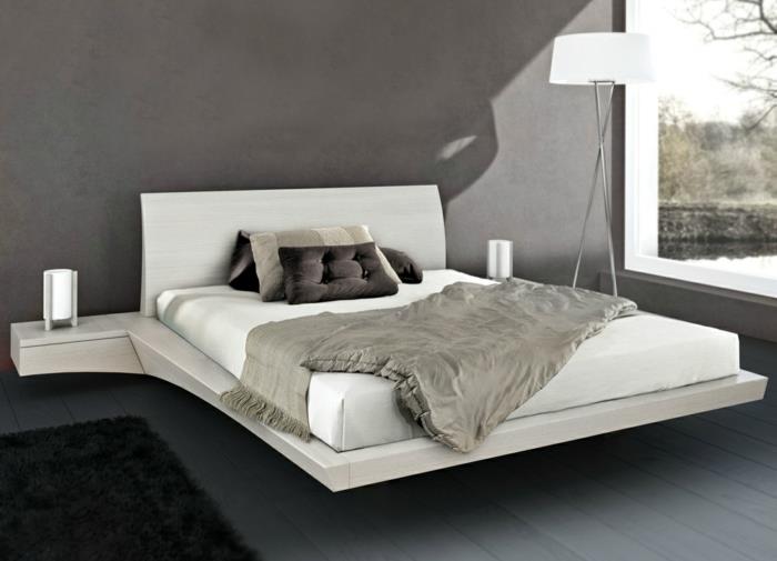 ασυνήθιστα κρεβάτια πλωτό κρεβάτι λευκό mazzali σχέδιο newport