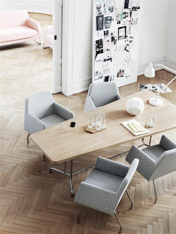 φανταχτερά έπιπλα τραπέζι τραπεζαρίας σκανδιναβικού σχεδιασμού με καρέκλες