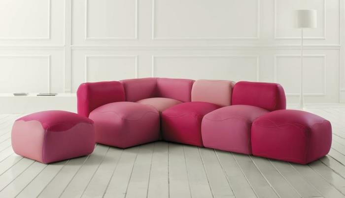 ασυνήθιστοι καναπέδες αποχρώσεις ροζ μοντέρνου σχεδιασμού