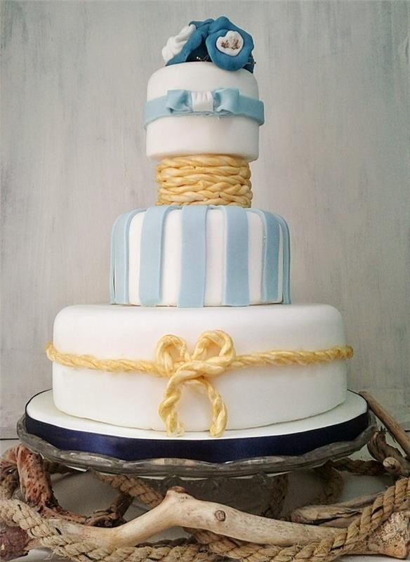 ασυνήθιστες τούρτες για γάμους με ναυτική διακόσμηση