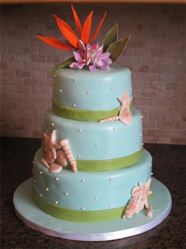 ασυνήθιστες τούρτες γαμήλιες τούρτες σε έντονα χρώματα και με ναυτική διακόσμηση