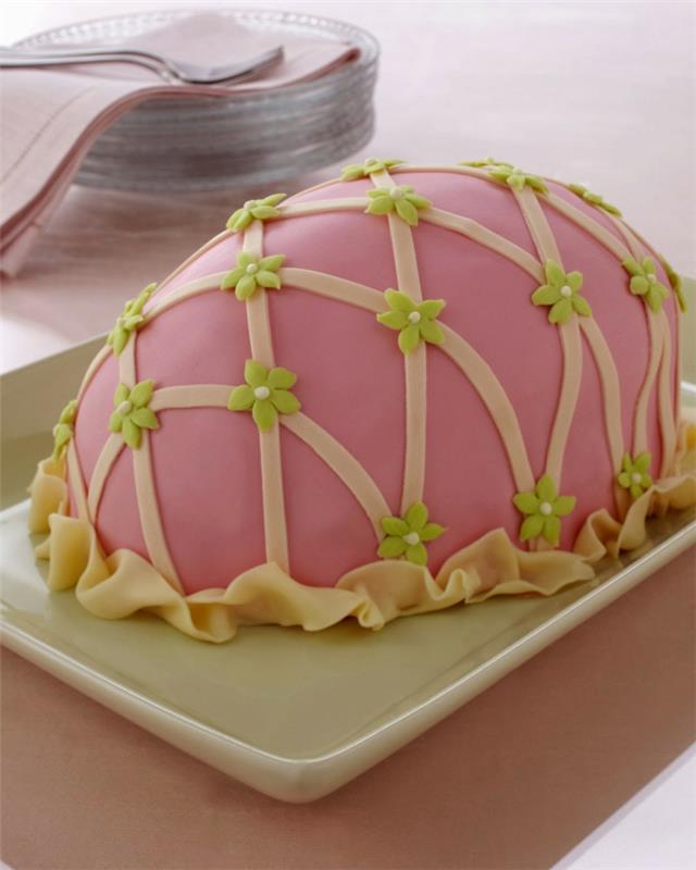 ασυνήθιστες τούρτες πασχαλινό κέικ αυγό ανοιχτό ροζ