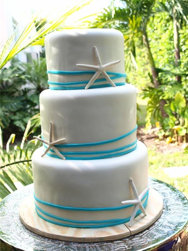 φανταχτερά κέικ λευκή γαμήλια τούρτα με αστέρια