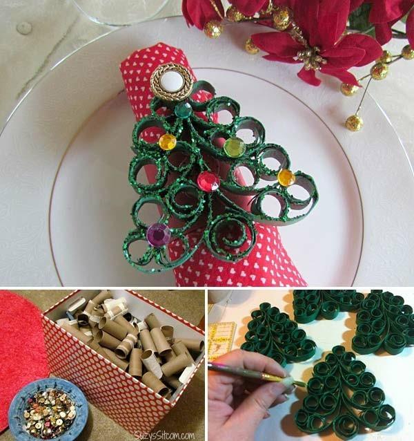 Φτιάξτε μόνοι σας ασυνήθιστη χριστουγεννιάτικη διακόσμηση με ρολά από χαρτί υγείας