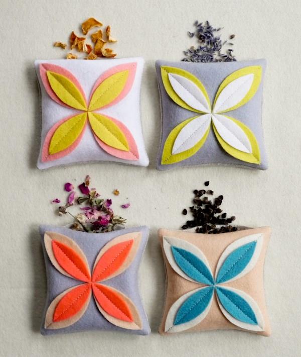 φανταχτερά αξεσουάρ σπιτιού diy διακοσμητικά μαξιλάρια από λουλούδια από τσόχα fily ράψτε μόνοι σας