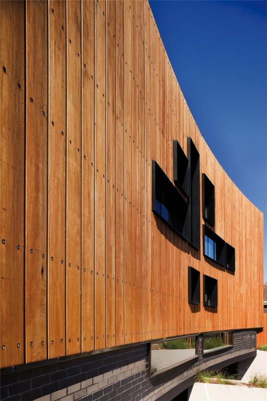 Αυστραλιανή διπλή κατοικία με ξύλινη πρόσοψη από συμπαγή πάνελ