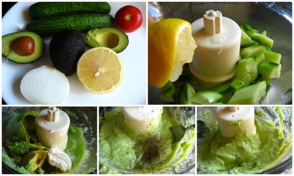 συνταγές αβοκάντο καλοκαιρινή σούπα αγγούρι λεμόνι ντομάτα