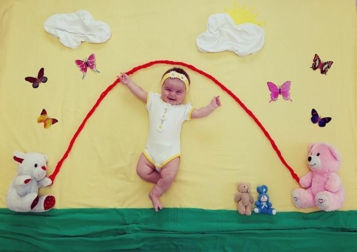 φωτογραφίες μωρών ιδέες ιδέες φωτογράφισης δημιουργικές αστείες εικόνες μωρού πηδούν σχοινί
