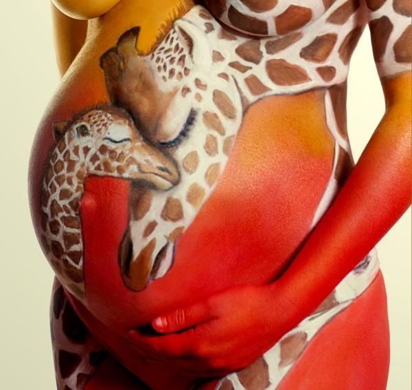βαφή μωρό χτύπημα ιδέες φωτογράφηση καμηλοπάρδαλη