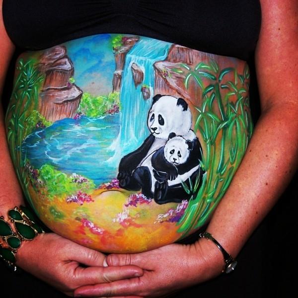 ζωγραφίστε μωρό χτύπημα ιδέες φωτογράφισης οικογένεια panda