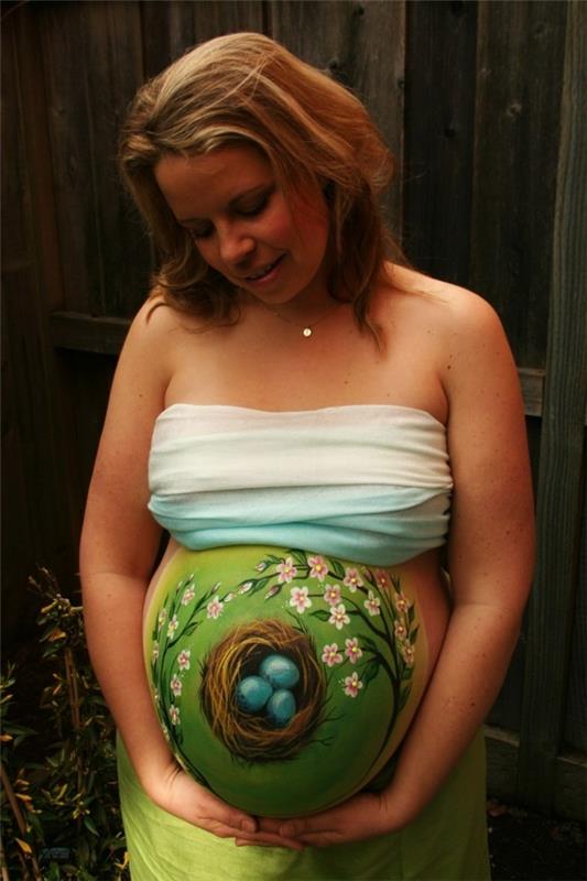 baby bump painting ιδέες φωτογράφισης έγκυος