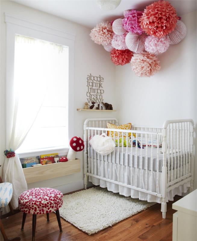 βρεφική κούνια αγοράστε συμβουλές λευκό χαλί λευκοί τοίχοι διακοσμητικό δωμάτιο μωρού