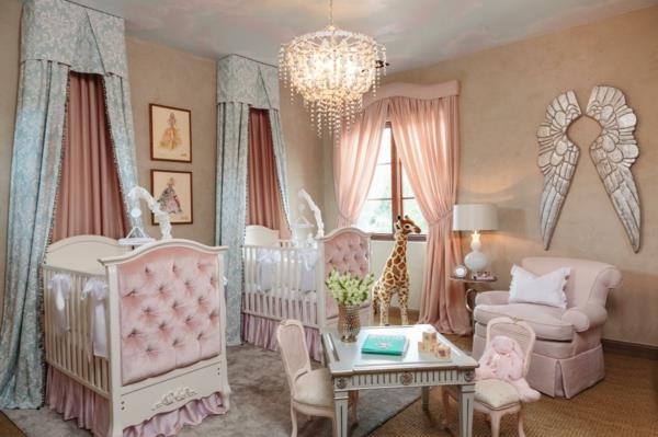 βρεφικά κρεβάτια Το πολυτελές δωμάτιο μωρού μπορεί να σχεδιαστεί από δύο παιδιά