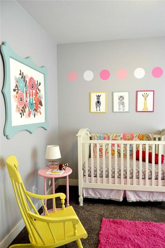 μωρό δωμάτιο ντεκό ιδέες πολύχρωμο κραυγαλέα τόνους