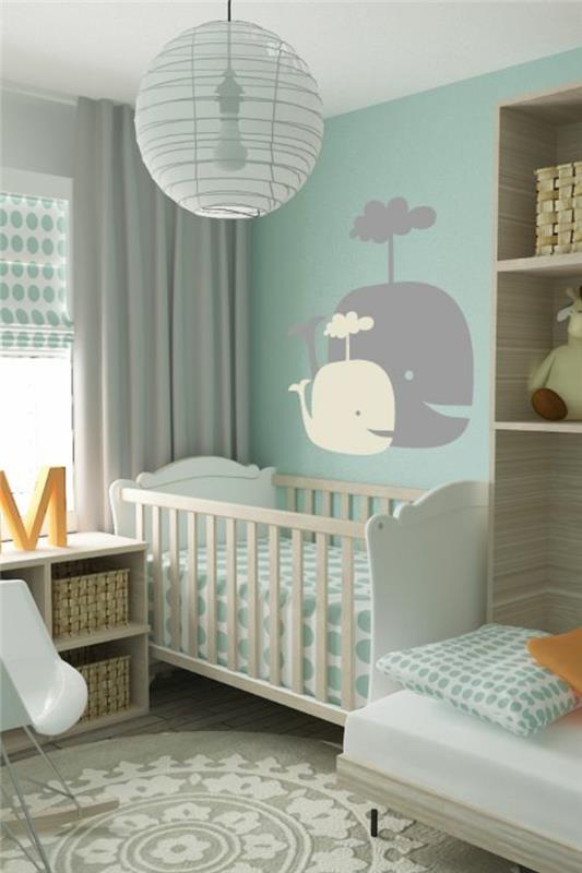 baby room set up βρεφικό κρεβάτι στρώμα στρώματα ιδέες διακόσμησης τοίχου