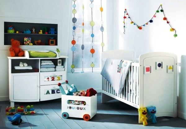 μωρό δωμάτιο αγόρι ιδέες λευκό περιβάλλον σανίδα πάτωμα