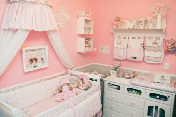 πλήρες δωμάτιο μωρού ροζ κορίτσι