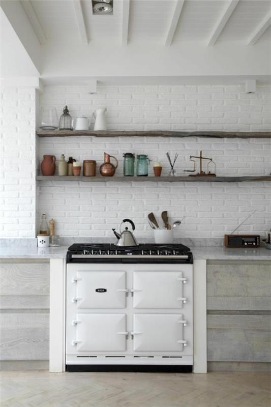 τούβλο τοίχο απομίμηση διακόσμηση τοίχου να το κάνετε μόνοι σας τοίχο από τούβλα ρουστίκ κουζίνα