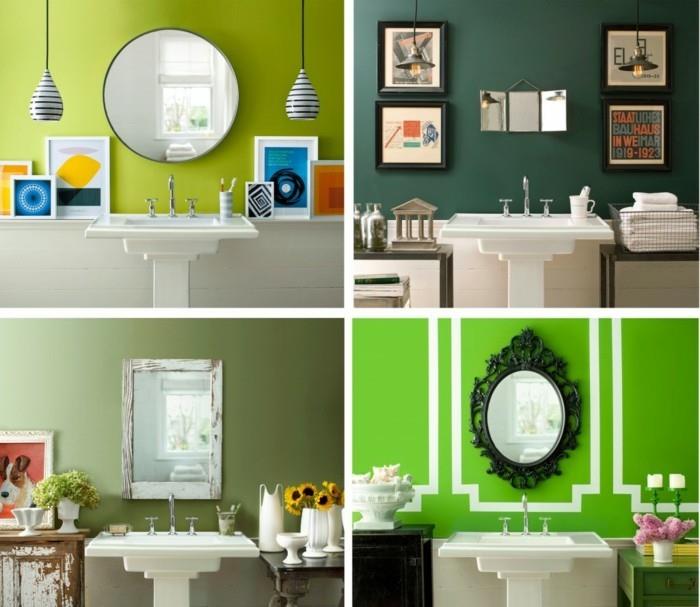 έπιπλα μπάνιου διακοσμητικές ιδέες επίπλωση παραδείγματα πράσινο