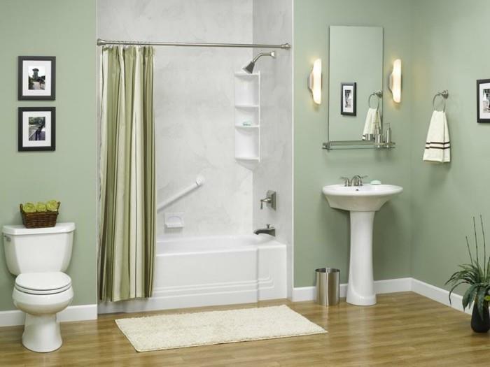 έπιπλα μπάνιου διακοσμητικές ιδέες επίπλωση παραδείγματα indigo ανοιχτό πράσινο