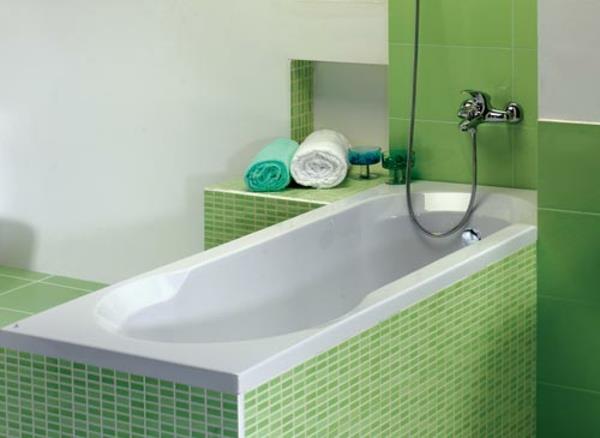 πλακάκια μπανιέρας ενσωματωμένη μπανιέρα πλακάκια μπάνιου πράσινα