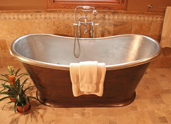 μπανιέρα μεταλλική πετσέτα μπάνιου υπέροχος ανεξάρτητος χαλκός