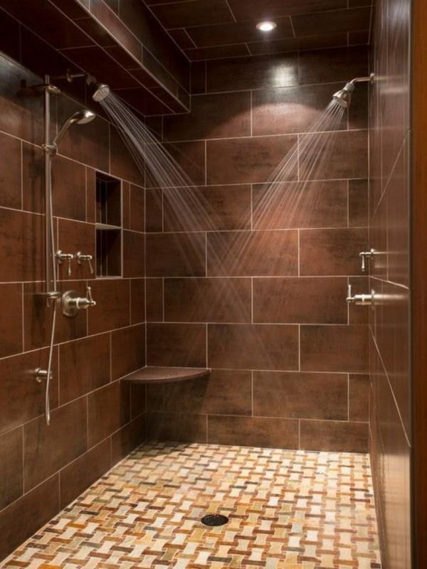 μπάνιο καφέ όμορφο πάτωμα μικρό μπάνιο ντους