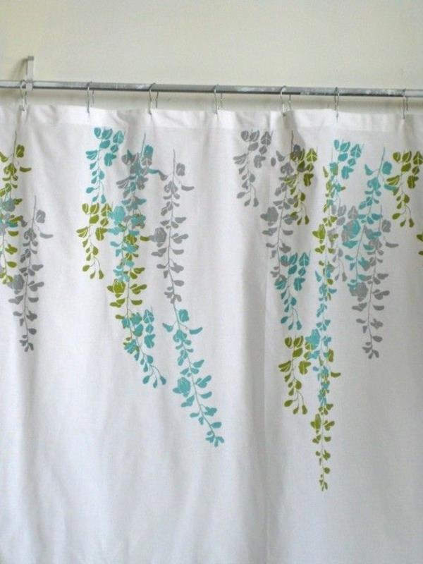 σχέδιο μπάνιου κουρτίνες μπάνιου κουρτίνα ντους wisteria μοτίβο
