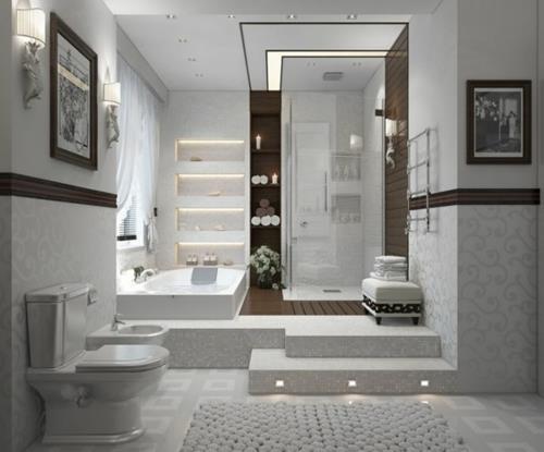 σχεδιασμός μπάνιου εικόνες ιδέες έμμεσος φωτισμός τουαλέτα