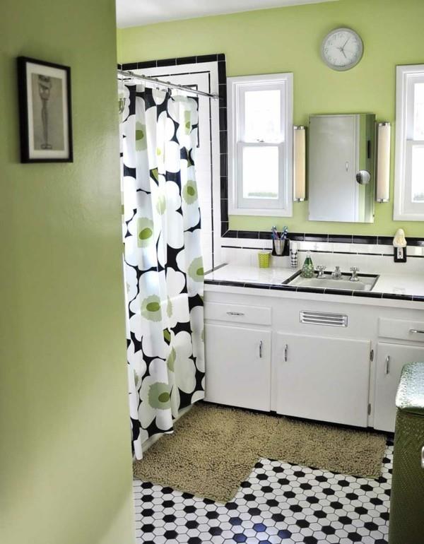 έπιπλα μπάνιου παστέλ πράσινοι τοίχοι