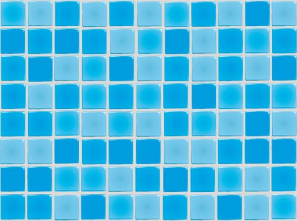 πλακάκια μπάνιου που κολλάνε πάνω από κολλητική ταινία με μπλε μουσική
