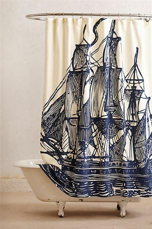 προτάσεις διακόσμησης κουρτίνες κουρτίνες ντους πλοίο