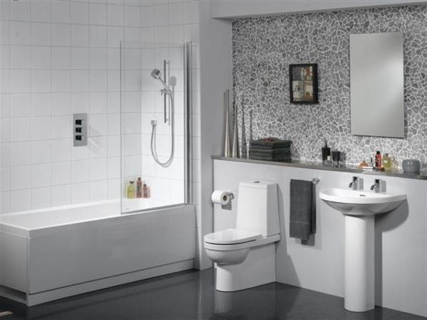 σχεδιασμός μπάνιου υπέροχο σχέδιο τοίχου ορθογώνια μπανιέρα