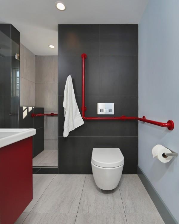 κόκκινες ιδέες σχεδιασμού μπάνιου Φρέσκια μοντέρνα τουαλέτα Σχέδια μπάνιου Fresh Zdj? ў? ўcie Od topsanit