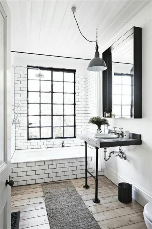 μπάνιο ξύλινο πάτωμα χαλάκια μπάνιου χαλιά μπάνιου χαλιά μπάνιου ρετρό τόνους πλακάκια μπάνιου