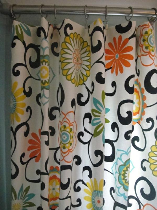 μπάνιο κουρτίνες ντους κουρτίνα λουλούδι μοτίβο