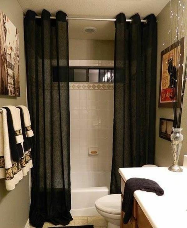 ιδέες μπάνιου κουρτίνες μπάνιου κουρτίνα ντους μαύρες ιδέες ντεκό